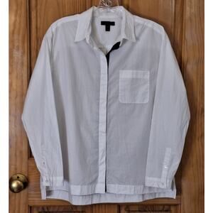 J. Crew Shirt Women's Size 4 White Cotton Classic Office Professional Corpcore